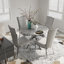 Ensemble de 4 chaises de salle à manger en velours blanc Glam
