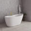 Baignoire autoportante blanche lustrée 55 "avec drain interne Streamline-108964767