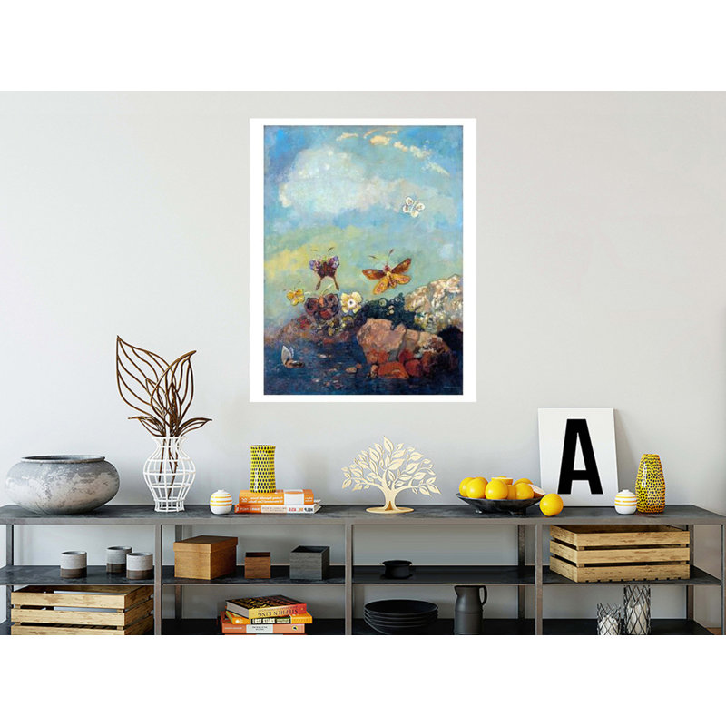 «Butterflies» par Odilon Redon - Estampe numérique, H 40 po x l 32 po