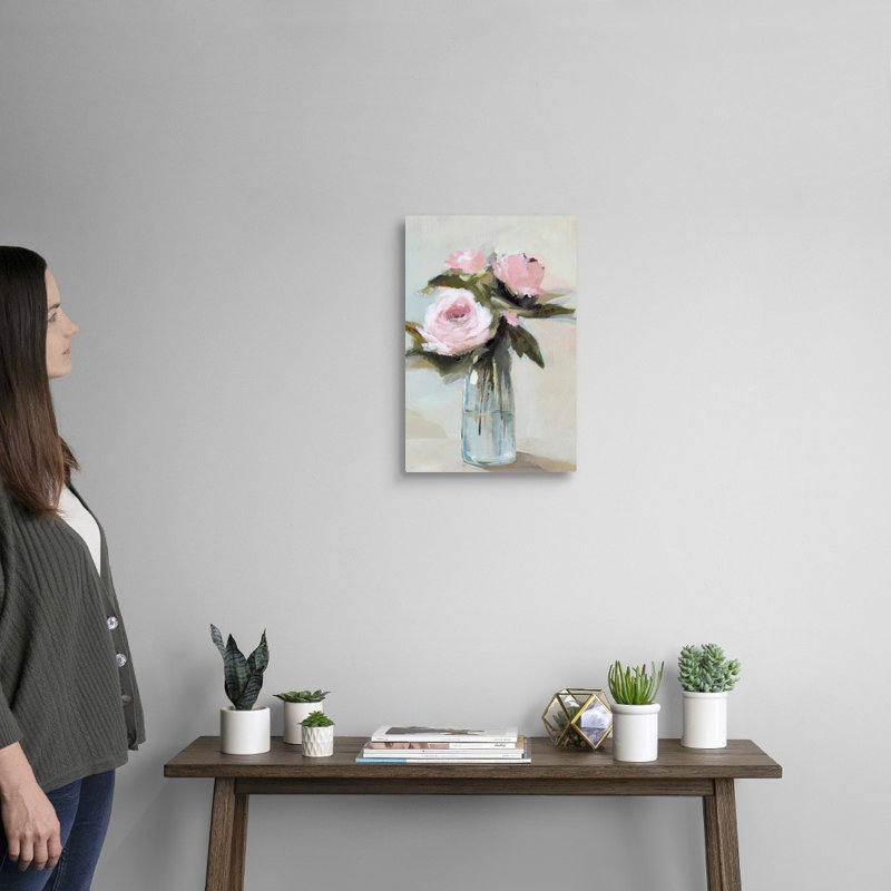 "Les pivoines dans un vase I" par Isabelle Z - reproduction d'art sur toile, H 18 po x l 12 po x P 1,25 po, Toile tendue
