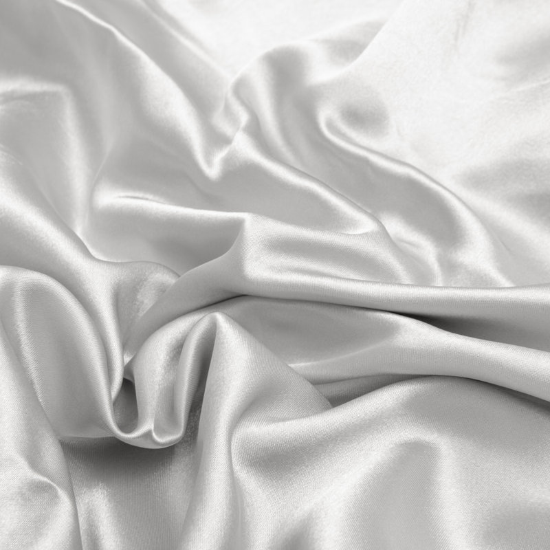  Satin Pillow Cases, Silver Gray, Standard