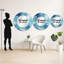 Océan bleu mosaïque turquoise - miroir tropical, miroir mural bleu unique, impression d'art en métal-99624740-122497351