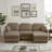 U-shaped sofa, deep-seated sofa with a removable ottoman-128969677-128969679