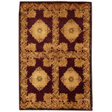 Hand-Knotted High-Quality Plum Area Rug