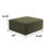 27.55'' Inch Oversized Ottoman For Couch, Corduroy Upholstered Footrest With Compressed Memory Foam, Modular Sectional Cloud Pouf, No Assembly Required, DIY Combination, Green-1072832057