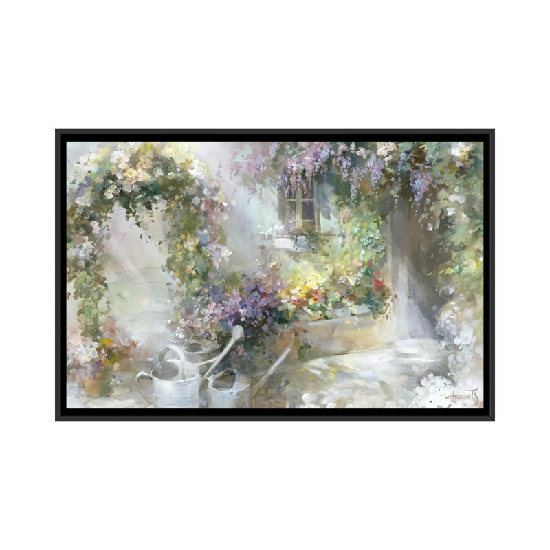 « matinée aube », reproduction sur toile, H 18 po x l 26 po x P 1,5 po, Toile avec cadre noir, Pas de tapis