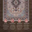 Tapis bleu et bleu marine tissé à plat avec envers antidérapant Emanuel -1579263548