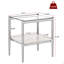 Table basse et tables de bout, ensemble de 3, table en verre trempé avec panneau de fibres à densité moyenne, tables modernes-839138386-839138387