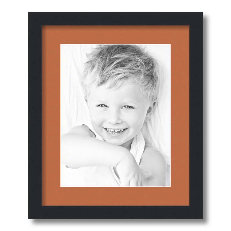 Matte Picture Frame with Mat, Red Orange