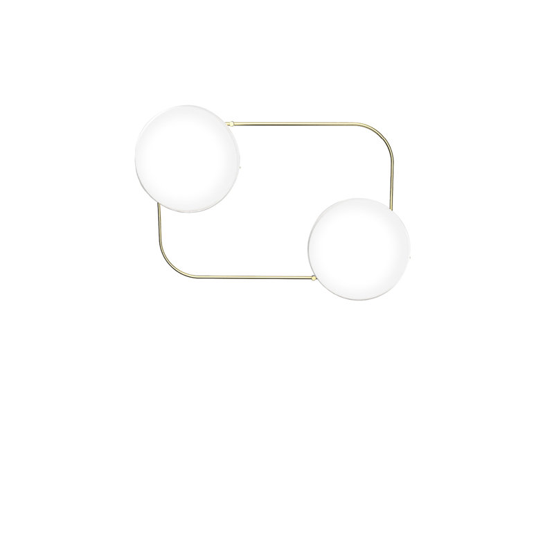 Tier Ceiling/Wall Lamp 2M White Matt Painted Brass L2296 Ul