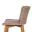 Tabouret de bar d'extérieur en teck au fini teck (ensemble de 2 pièces)-1817985461