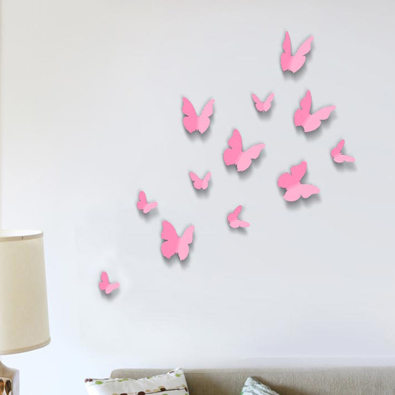 Animals Wall Decal, Pink, 3 Packs