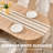70.8" Oval Dining Table for 4, Modern Farmhouse Wood Kitchen Table for 6, Rustic Large Dinner Table for Dining Reception Room-423709607