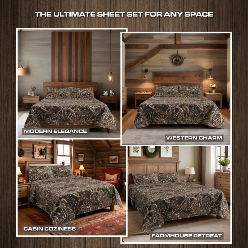 Realtree Max-5 Camouflage Bed Sheets - Camo Bedding - Premium Microfiber Super Soft Hunting Sheet Set - Machine Washable Outdoor Bedding Set
