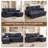 Latitude Run® 91.5 " Modern Shariff Reversible Chenille Upholstered Sleeper Sectional Sofa with Storage Chaise-1938120674