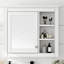 Armoire à pharmacie, armoire de rangement murale pour salle de bain, armoire murale moderne avec miroir, armoire à pharmacie, armoire à miroir avec 3 tablettes ouvertes (meuble-lavabo non inclus) (armoire)-642171074