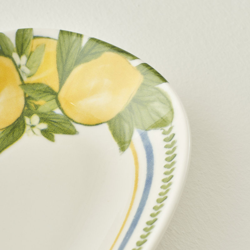 Plateau de service en porcelaine Lemoncello, H 7,5 po x l 7,5 po x P 2 po