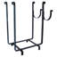 Handcrafted Rectangle Fireplace Log Rack Black