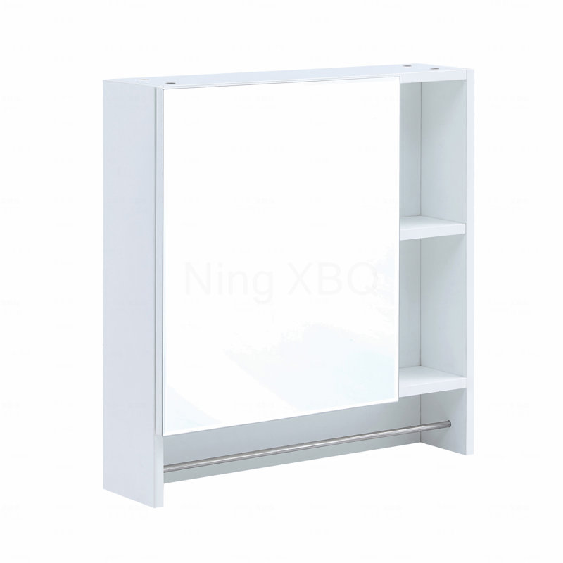 Bathroom Mirror Cabinet Wall Mounted,Medicine Cabinet,Over The Toilet Storage Cabinet With Shelves And Towel Rack, White
