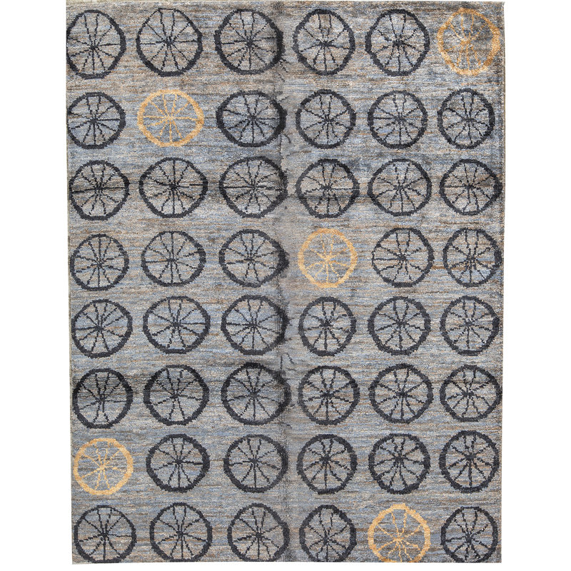 Hand-Knotted High-Quality Light Blue Area Rug
