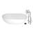Kingston Brass Arcticstone 70-Inch Solid Surface Oval Double Ended Freestanding Tub With Faucet Combo And Drain-114103828
