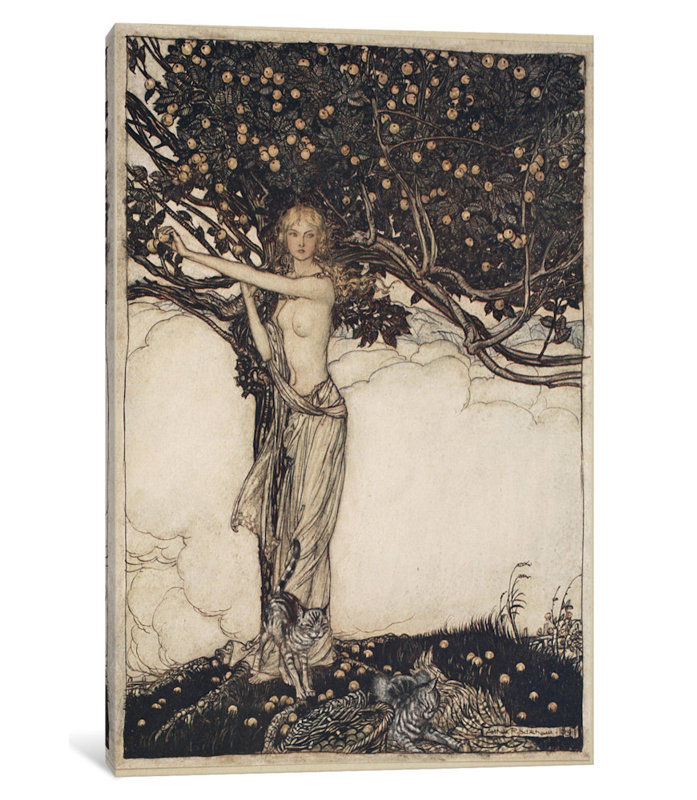 « freia, the fair one, 1910 », reproduction d’art sur toile, H 18 po x l 12 po x P 1,5 po
