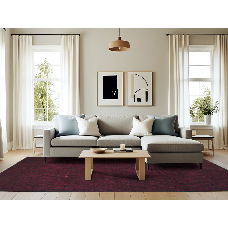 Tapis contemporain mauve, Rectangle 6 pi x 9 pi