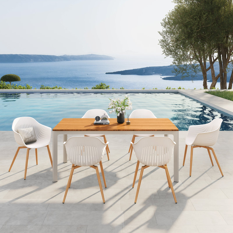 Detachable Two-Piece Steel Dining Table