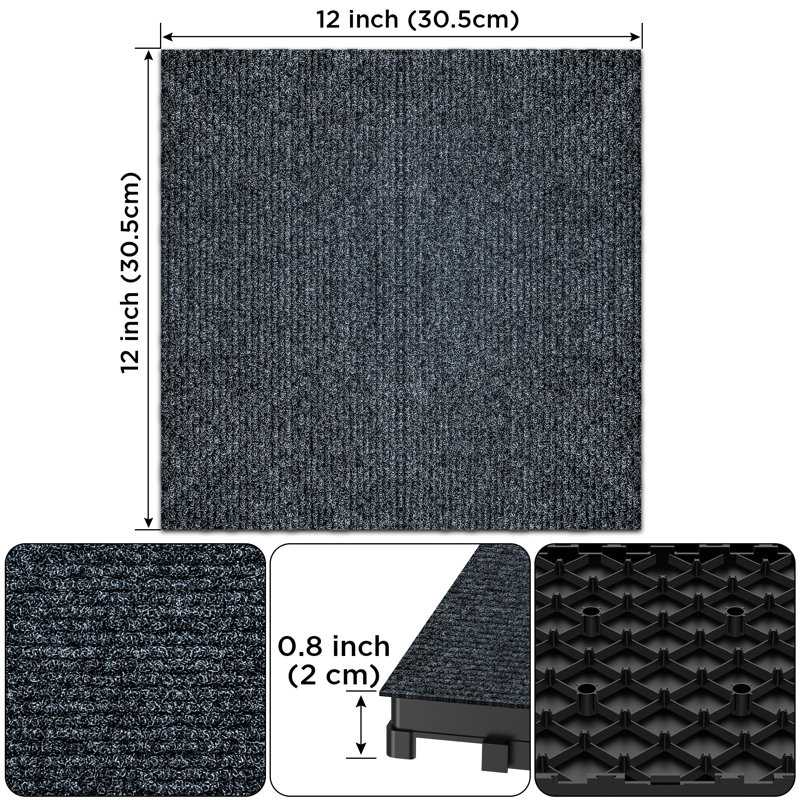 Patio Deck Tiles, DIY Module Interlocking Decking Carpet