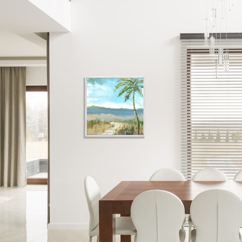 Scrambled Palm Trees V Framed Painting Canvas