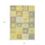 Tapis extérieur lavable géométrique 10 pi x 14 pi bleu et jaune terre cuite