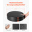 Tabouret de travail rond à roulettes pivotant avec roulettes réglables en hauteur - noir