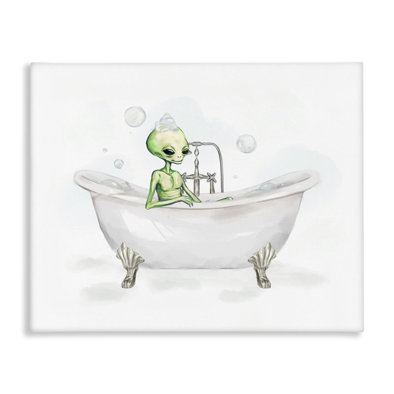 «Alien Bubble Bath», art mural sur toile par Ziwei Li, H 16 po x l 20 po