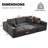 Brigitte Corduroy Upholstered Sectional 6-Piece Modular Sofa Set-1331712951