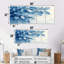 «Soft Leaves In Hazy Blues Watercolor II», art mural plantes - ensemble d'art mural Tradition-1120671337-1120671336