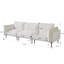 Canapé modulaire en velours large de 111,02 po Almendarez Traci, 3 pièces-1044187141