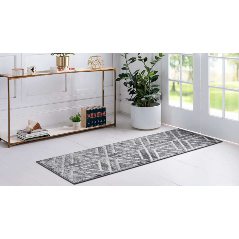 Tapis contemporain Clidy, Tapis de couloir 2 pi x 6 pi