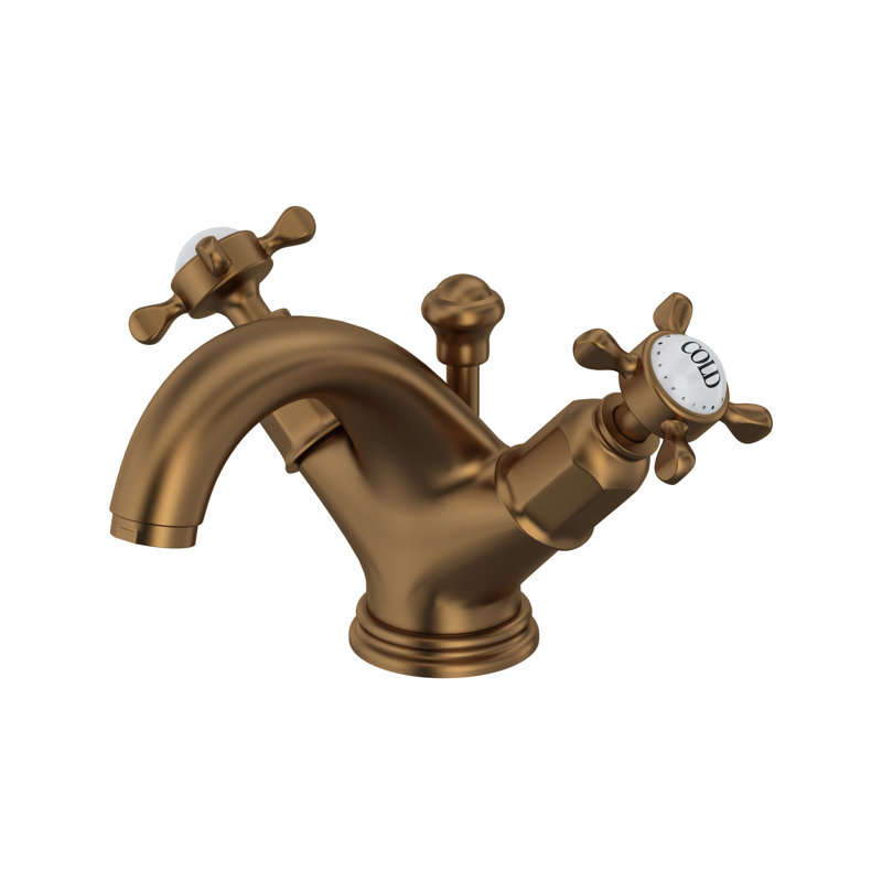 Edwardian Single-Hole Bathroom Faucet With Drain Assembly, English Bronze