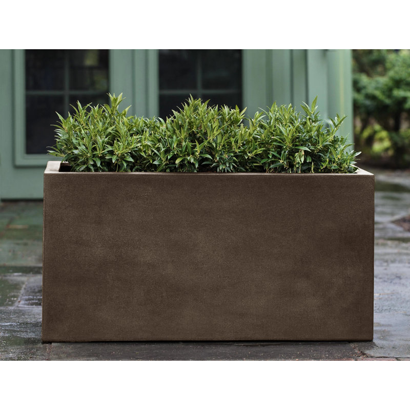 Sandal Handmade Planter, 8" H x 24" W x 8" D, Rust Lite
