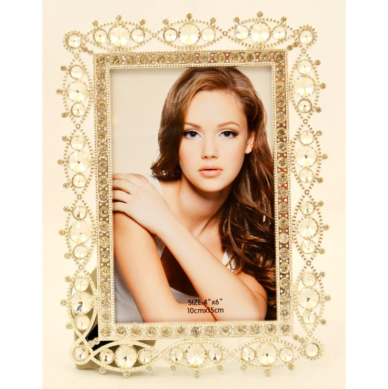 Metal Gilded Picture Frame, 4" x 6", Gold