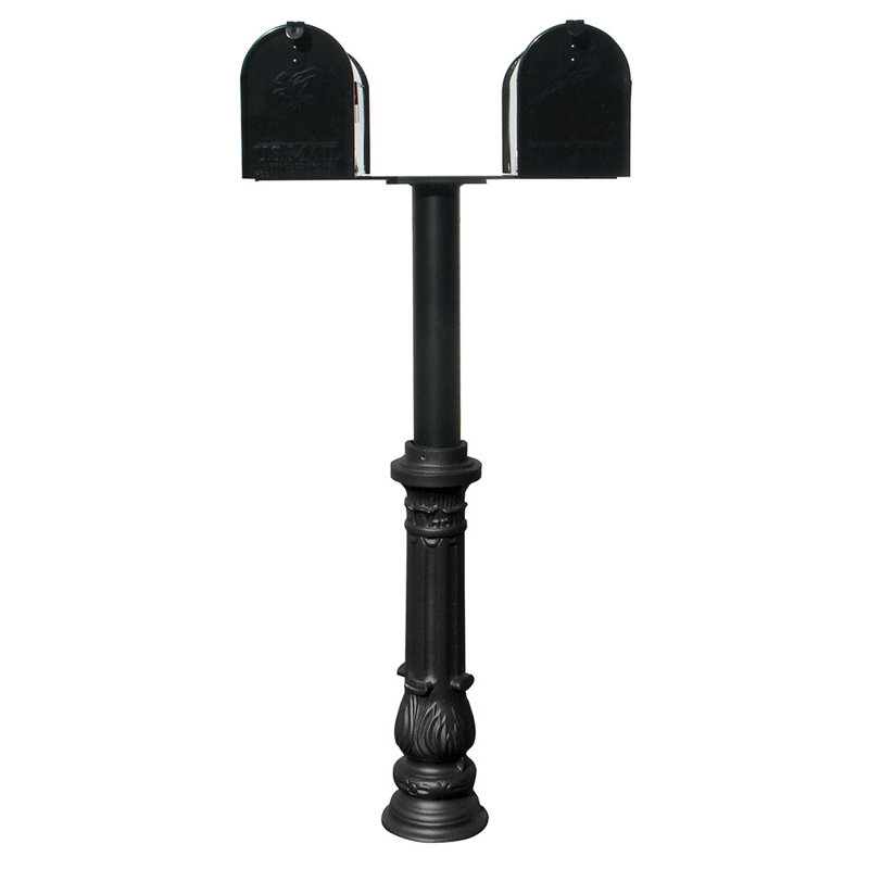 Hanford Aluminum Post Mounted Mailbox, Yes