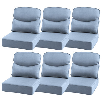 Coussins de siège Allo Luxury Smile 24 x 24 x 6, coussin de siège profond en oléfine résistant à l'eau