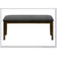 Banc, 44 po rectangulaire, rembourré, bois, salle à manger, cuisine, vestibule, bois massif, tissu, transitionnel