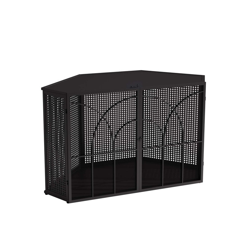 Cage à chien 47,24 "avec verre trempé