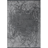 Rapture Abstract Area Rug in Gray