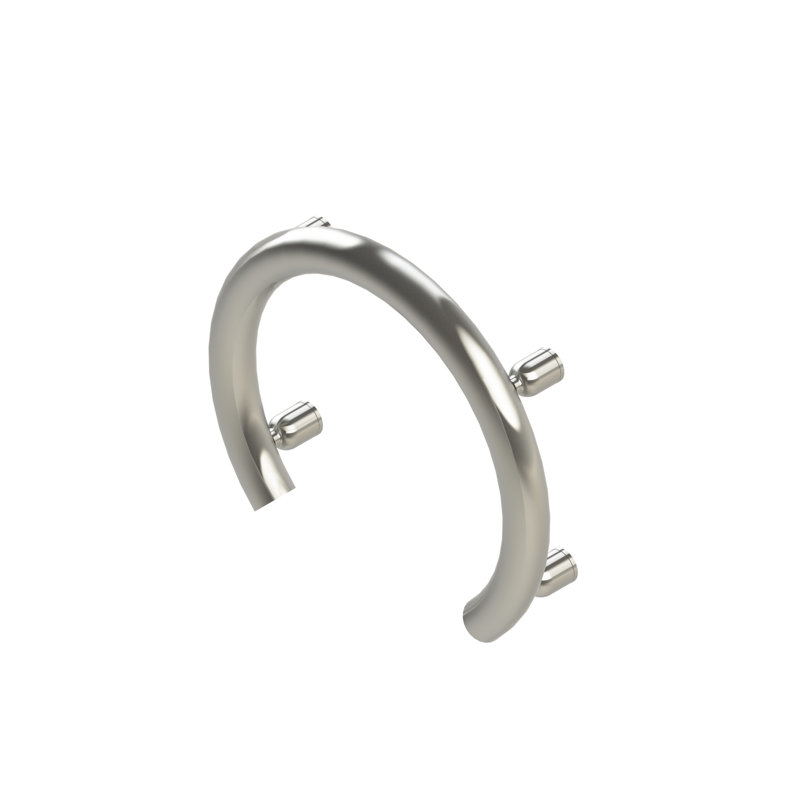 Invisia™ Accent Ring 13", Designer Luxury Grab Bar 2-in-1 (500 lb. Capacity), Brushed Nickel