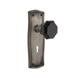 Prairie Plate with Decorative Keyhole and Waldorf Black Door Knob