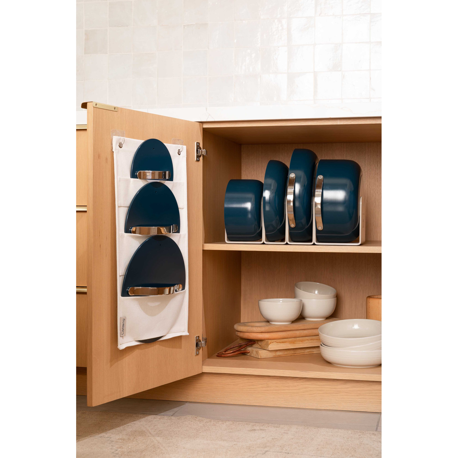 Caraway Ceramic Non-Stick Cookware Set, Navy
