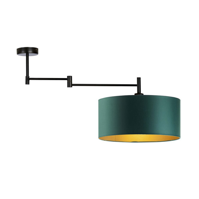Moses Fabric Semi Flush Mount, Green