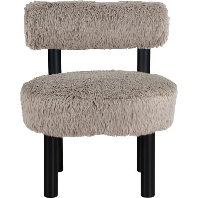 Ambre Vegan Shearling Fabric Upholstered Accent Chair